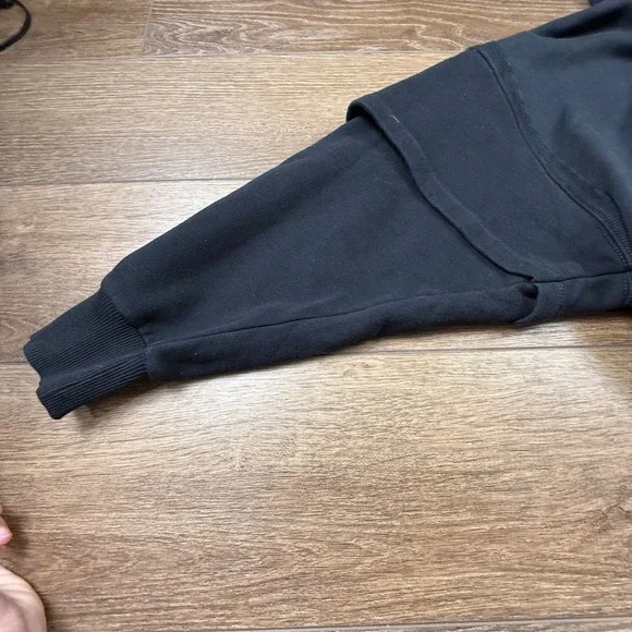 Fp Movement By Free People Snow Flow Hoodie In Black Combo Cropped Size S NWT